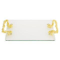Serpentina Glass Tray (Gold)