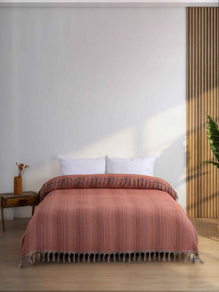 ALA King Size Cotton Blanket | Handwoven Lightweight Throw