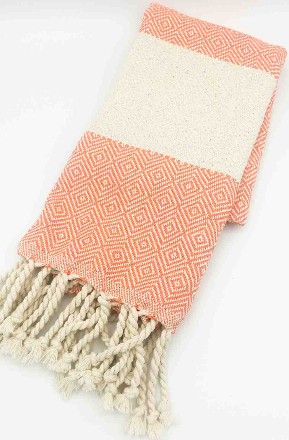 Diamond Hand Towel | Oversized Cotton Diamond Weave Towel