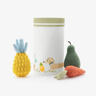 Organic Veggie Dog Toy Bundle | Carrot Pear Pineapple Set