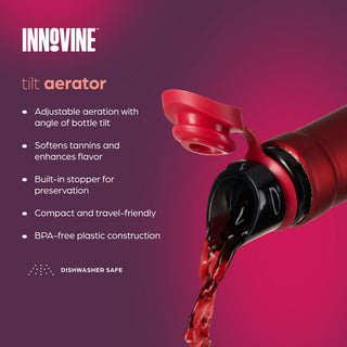 Tilt Wine Aerator in Raspberry