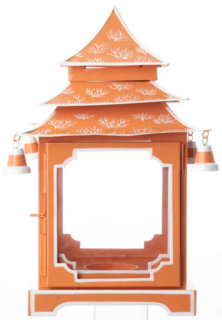 Orange and White Coral Pagoda Lantern (4 Sizes)