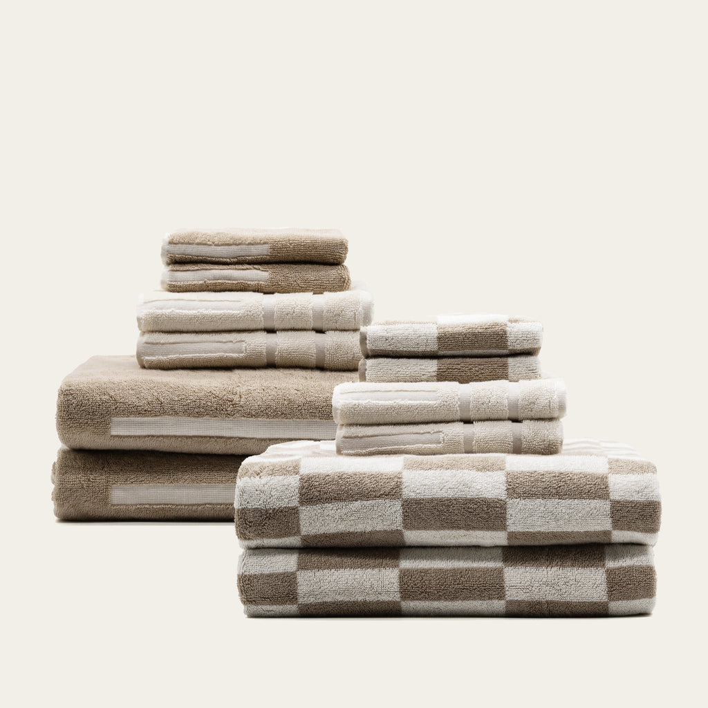 Pietra Checkered Australian Cotton Towels