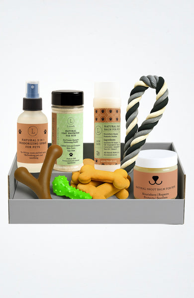 Pet Pampering Gift Box – All-Natural Pet Wellness Kit with Soothing Balms & Herbal Coat Powder