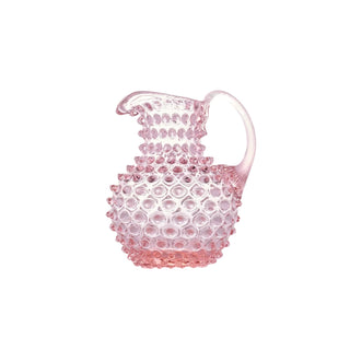 Hobnail Glass Creamer Jug in Petal Pink – 1 Liter