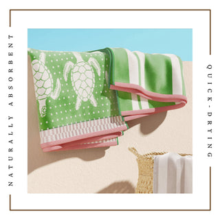 Elegant Cotton Velour Beach Towel Set – Maui Collection (2-Pack)