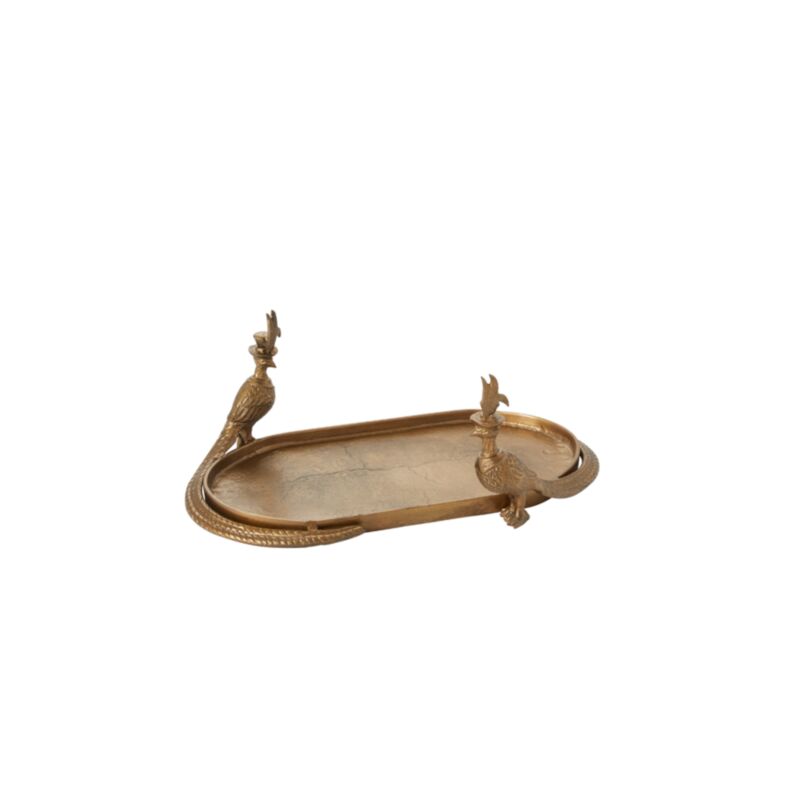 Emerson Pheasant Decorative Tray – Antique Gold