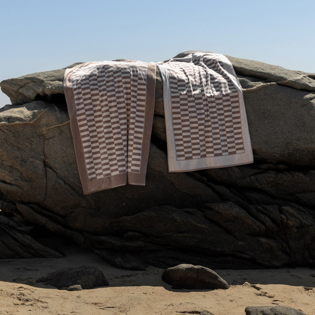Pietra Checkered Australian Cotton Towels