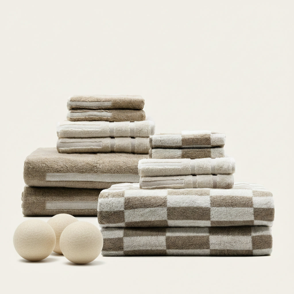 Pietra Checkered Australian Cotton Towels