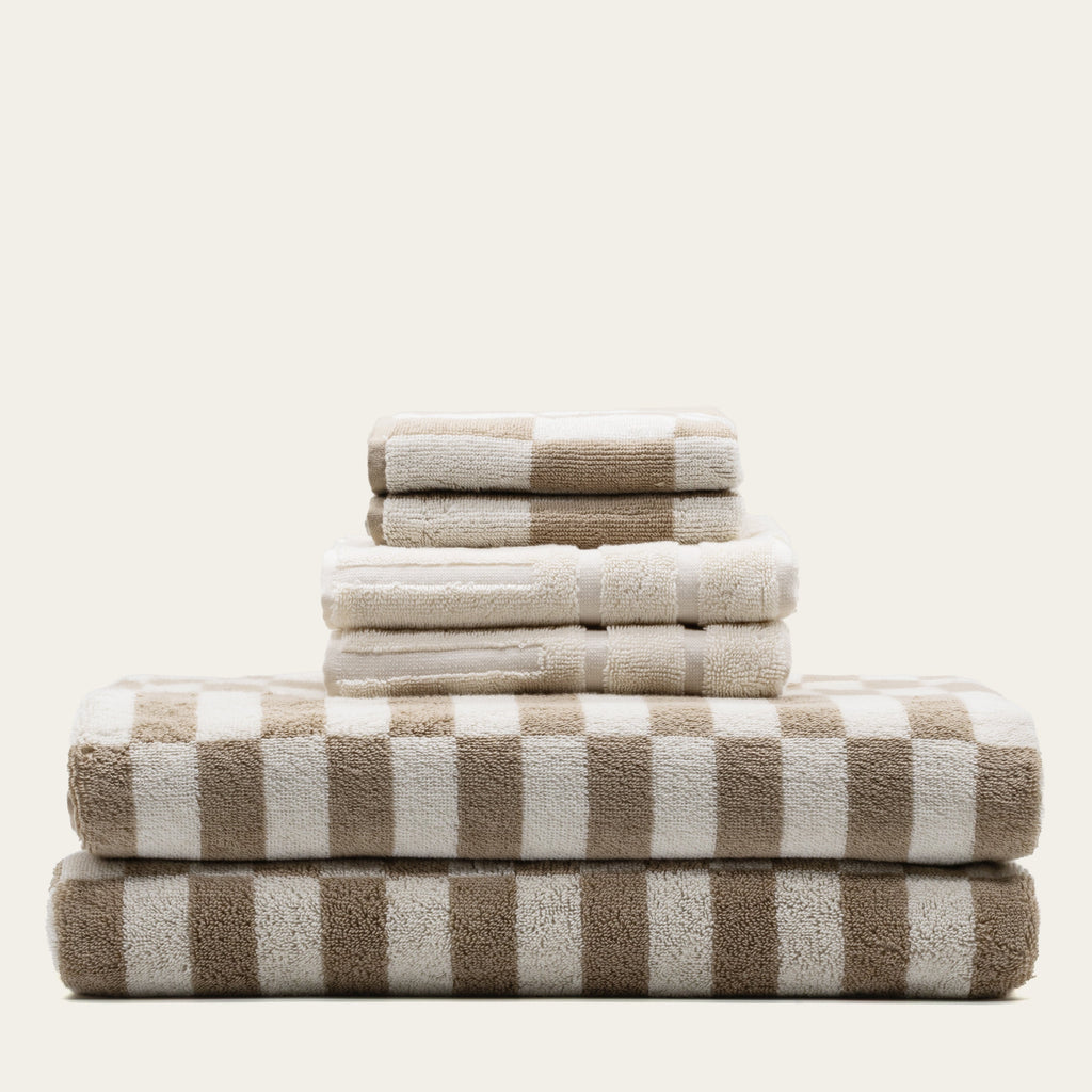 Pietra Checkered Australian Cotton Towels