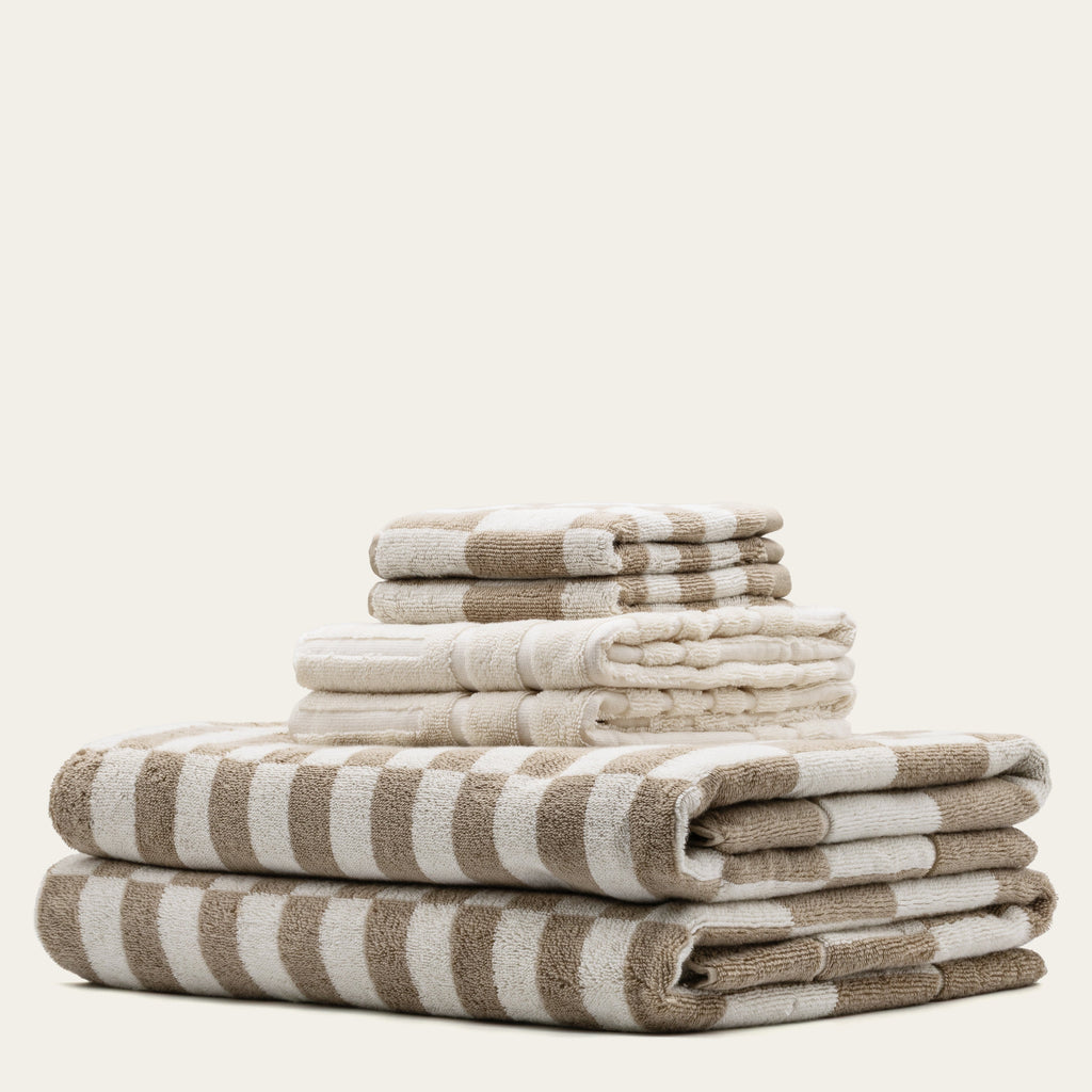 Pietra Checkered Australian Cotton Towels