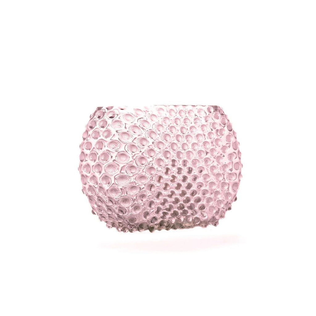 Hobnail Glass Vase in Petal Pink – Optic