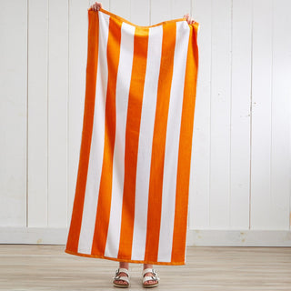 Elegant Cotton Velour Cabana Stripe Beach Towel – Novia Collection