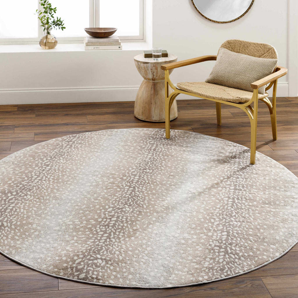 Pointblank Tan Leopard Print Rug – Stylish Animal Print Living Room Rug