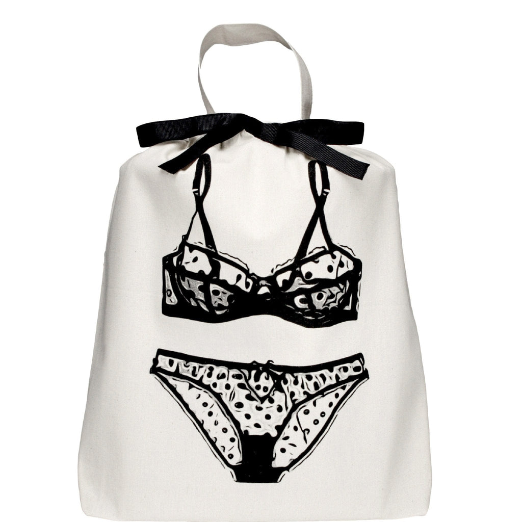 Polkadot Lingerie Travel Bag – Cream