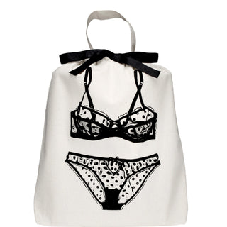 Polkadot Lingerie Travel Bag – Cream