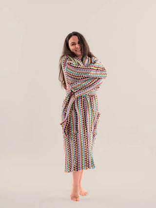 Pom Pom Bathrobe | Plush Cotton Robe for Cozy Comfort