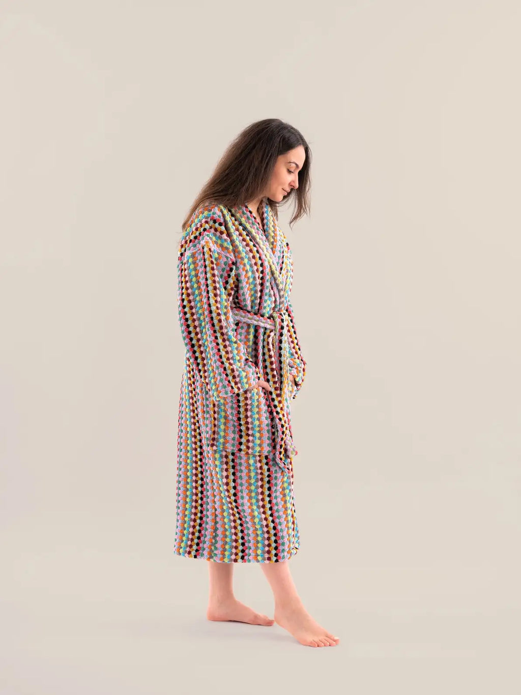 Pom Pom Bathrobe | Plush Cotton Robe for Cozy Comfort
