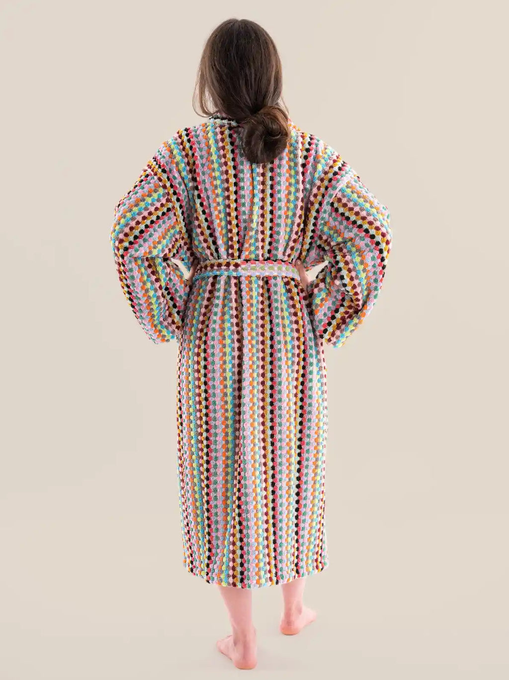 Pom Pom Bathrobe | Plush Cotton Robe for Cozy Comfort