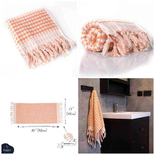 Pom Pom Hand Towel | Organic Turkish Cotton Plush Jacquard Towel