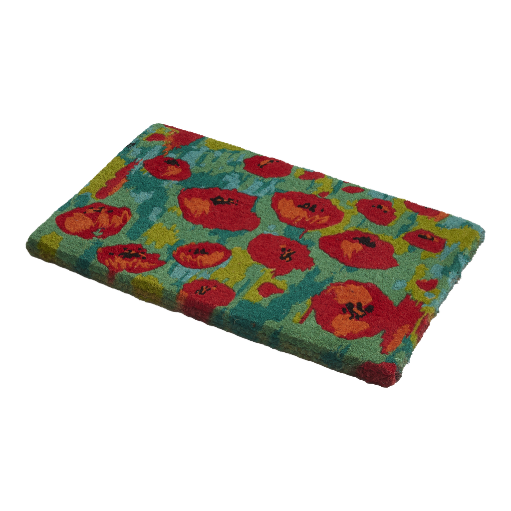 Field of Poppies Natural Coir Doormat