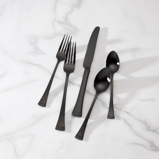 Lenox Portola Black Satin 20-Piece Flatware Set, 18/10 stainless steel