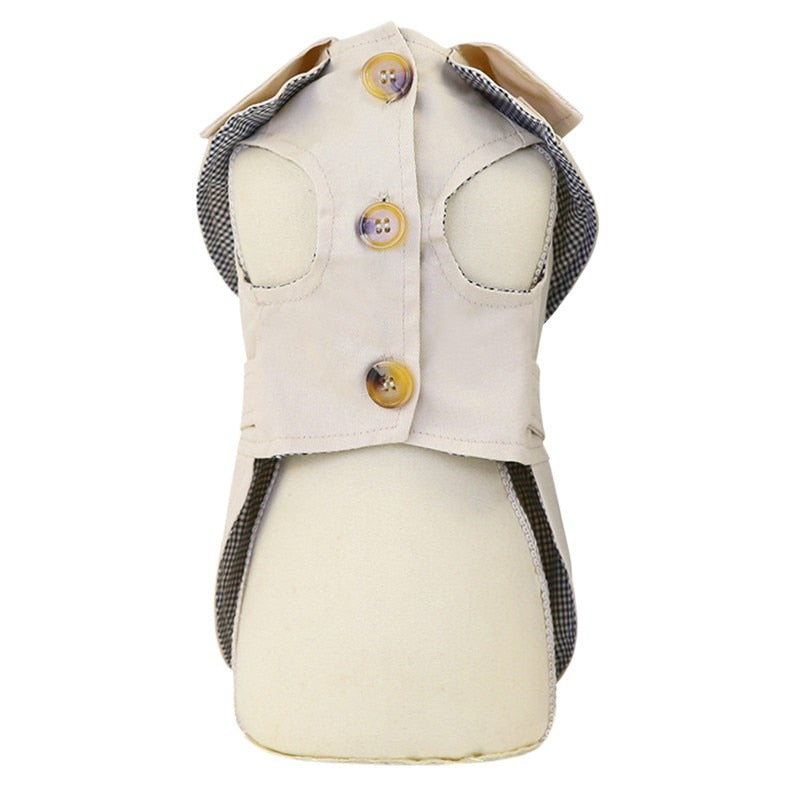 British Style Pet Jacket – Thick Winter Coat for Small Dogs & Cats