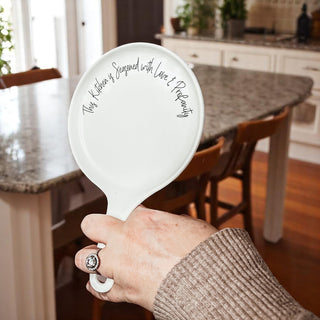 Funny Chef Spoon Rest with Wooden Spoon – Porcelain Kitchen Spoon Holder Gift