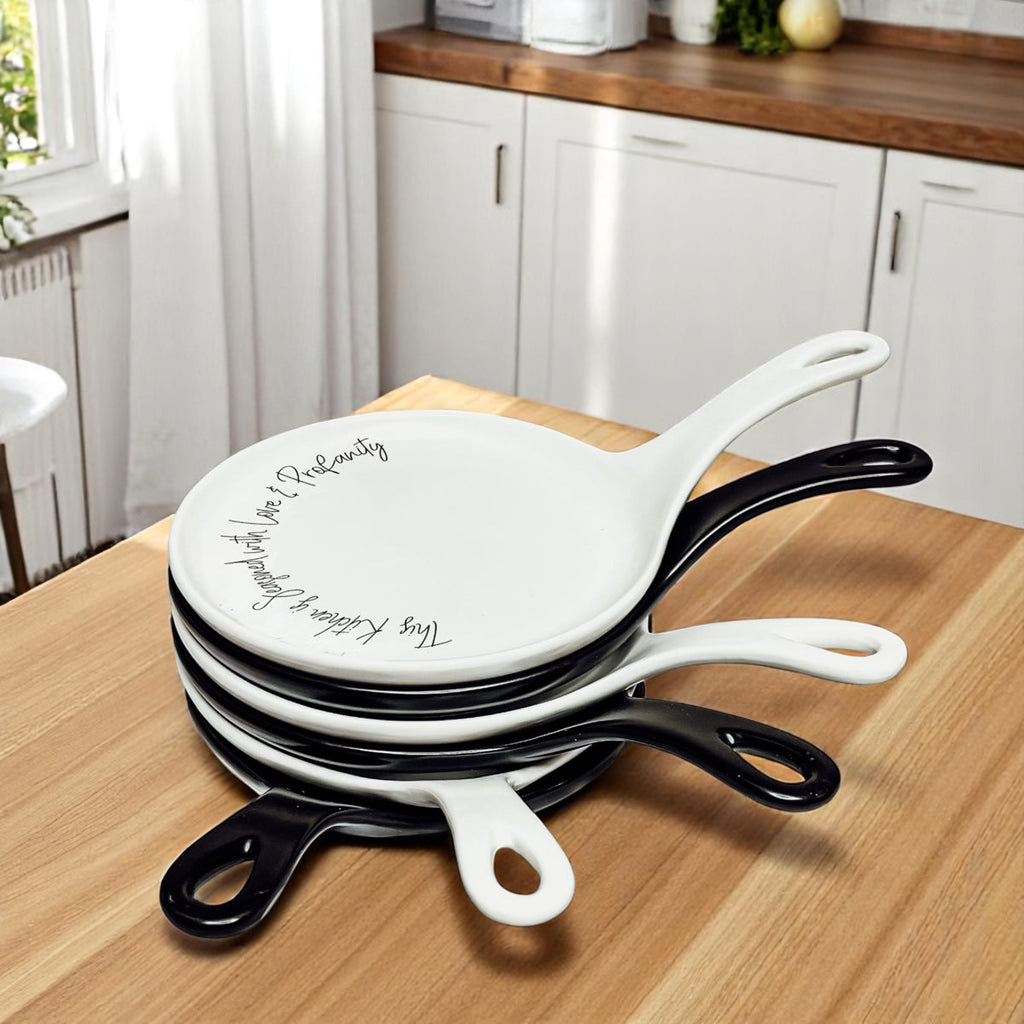Funny Chef Spoon Rest with Wooden Spoon – Porcelain Kitchen Spoon Holder Gift