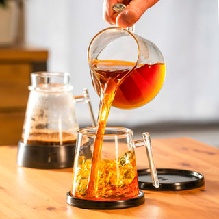 Pure Over Glass Mug with Ceramic Coaster – Sustainable Brewing in Style