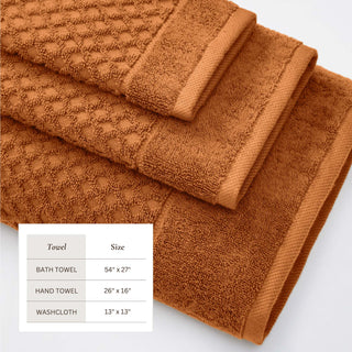 Grayson Cotton Diamond Waffle Weave Bath Towel Set