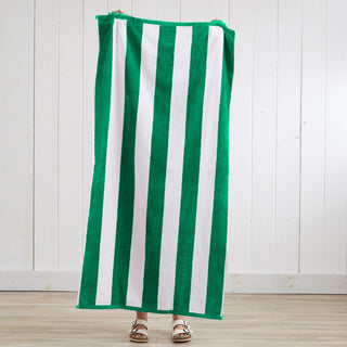 Elegant Cotton Velour Cabana Stripe Beach Towel – Novia Collection
