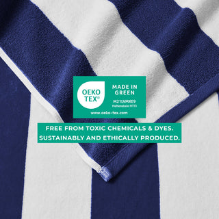 Elegant Cotton Velour Cabana Stripe Beach Towel – Novia Collection