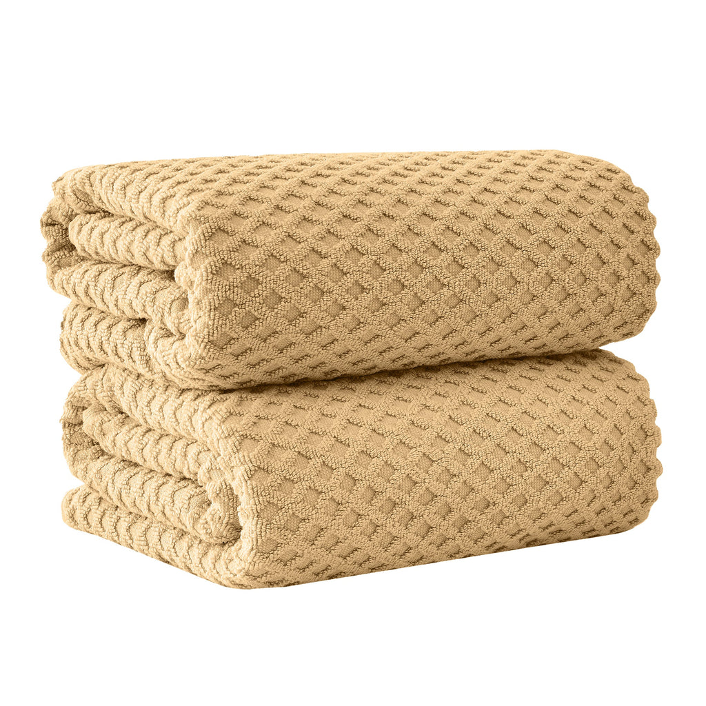 Grayson Cotton Diamond Waffle Weave Bath Towel Set