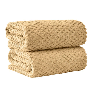 Grayson Cotton Diamond Waffle Weave Bath Towel Set