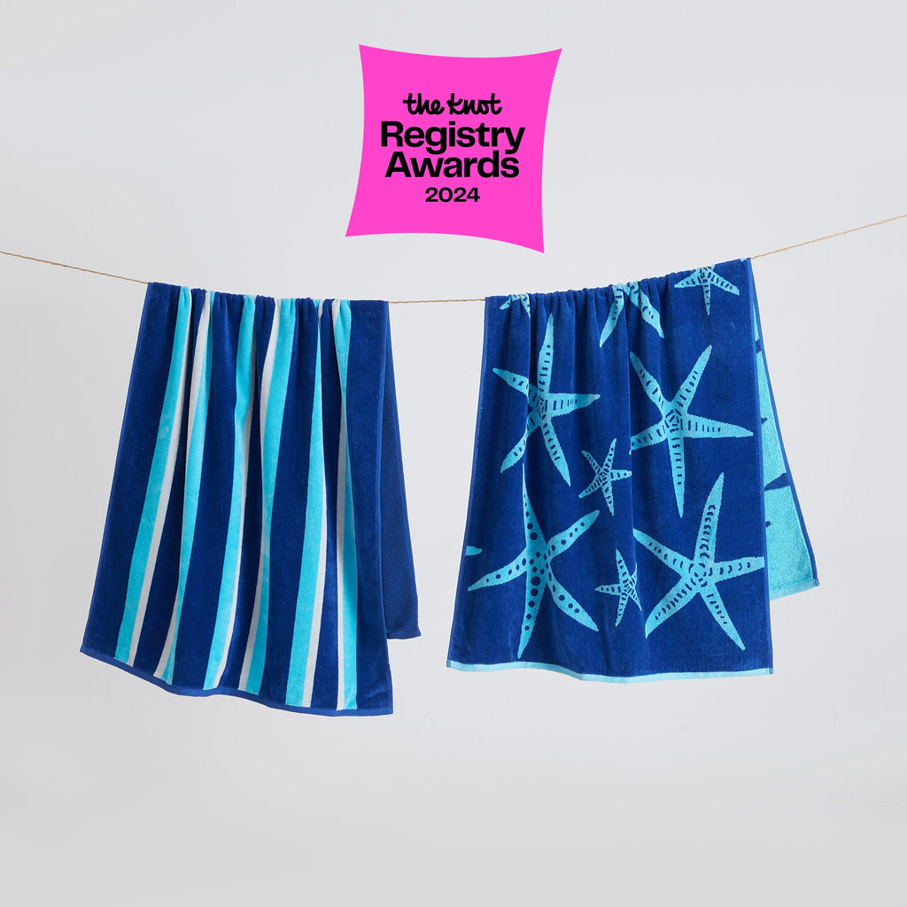 Elegant Cotton Velour Beach Towel Set – Maui Collection (2-Pack)