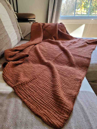 Quilted Muslin Blanket | 4-Layer Cotton Baby & Home Throw