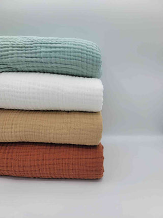 Quilted Muslin Blanket | 4-Layer Cotton Baby & Home Throw