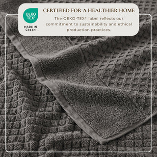 Grayson Cotton Diamond Waffle Weave Bath Towel Set