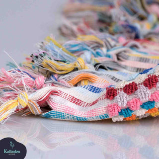 Pom Pom Bath Towel | Organic Cotton Jacquard Towel