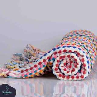 Pom Pom Bath Towel | Organic Cotton Jacquard Towel