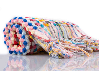 Pom Pom Hand Towel | Organic Turkish Cotton Plush Jacquard Towel