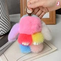 Bunny Lulu Rex Fur Key Chains with Vintage Bunny Tin Cases & Car Freshener