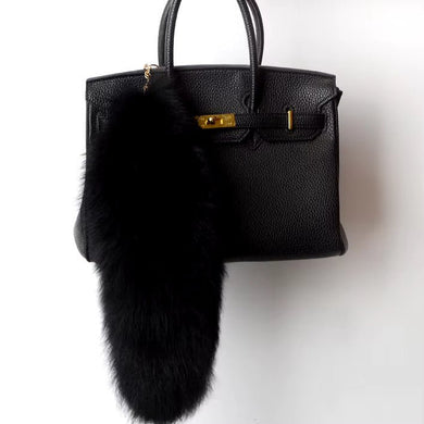 Real Fox Tail Fluffy Keychain (35 - 45cm) – Perfect for Handbags & Accessories - Anara Lifestyle