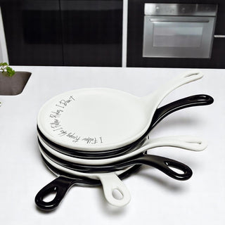 Recipes & Rules Spoon Rest with Wooden Spoon – Funny Porcelain Kitchen Gift