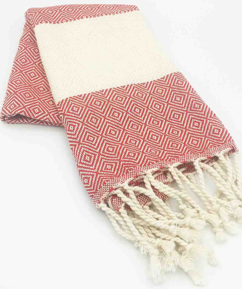 Diamond Hand Towel | Oversized Cotton Diamond Weave Towel