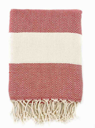 Herringbone Turkish Towel | Oversized Sand-Resistant Cotton Towel