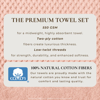Grayson Cotton Diamond Waffle Weave Bath Towel Set