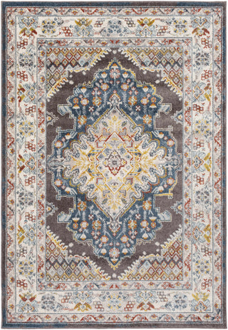 Haymond Brown Medallion Area Rug – Traditional Patterned Living Room Carpet