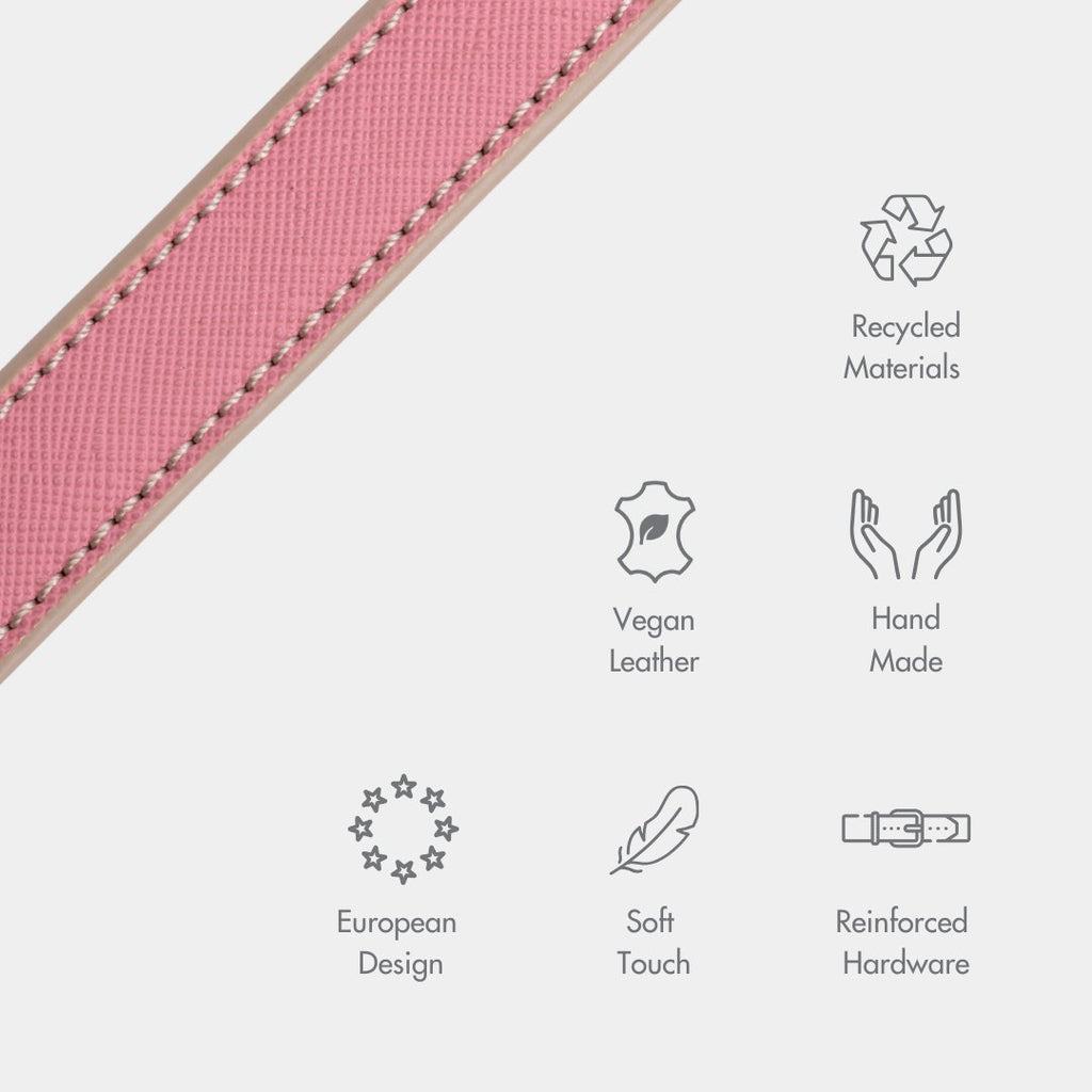 Rio Vegan Leather Dog Collar | Stylish Saffiano-Inspired Pet Accessory